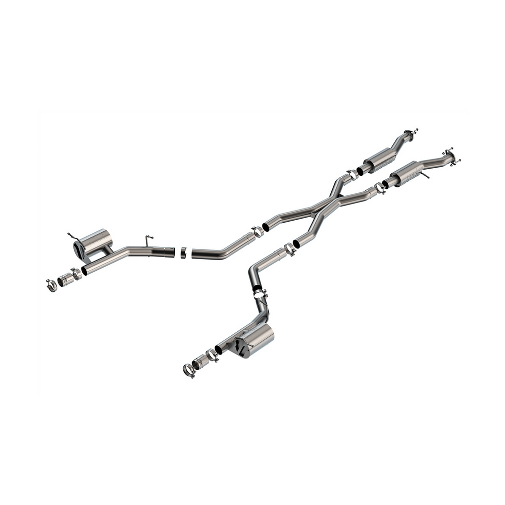 Borla 140887 S-Type Cat-Back Exhaust, Dodge Durango SRT Hellcat 6.2L V8 AWD 2021+, Factory Tips