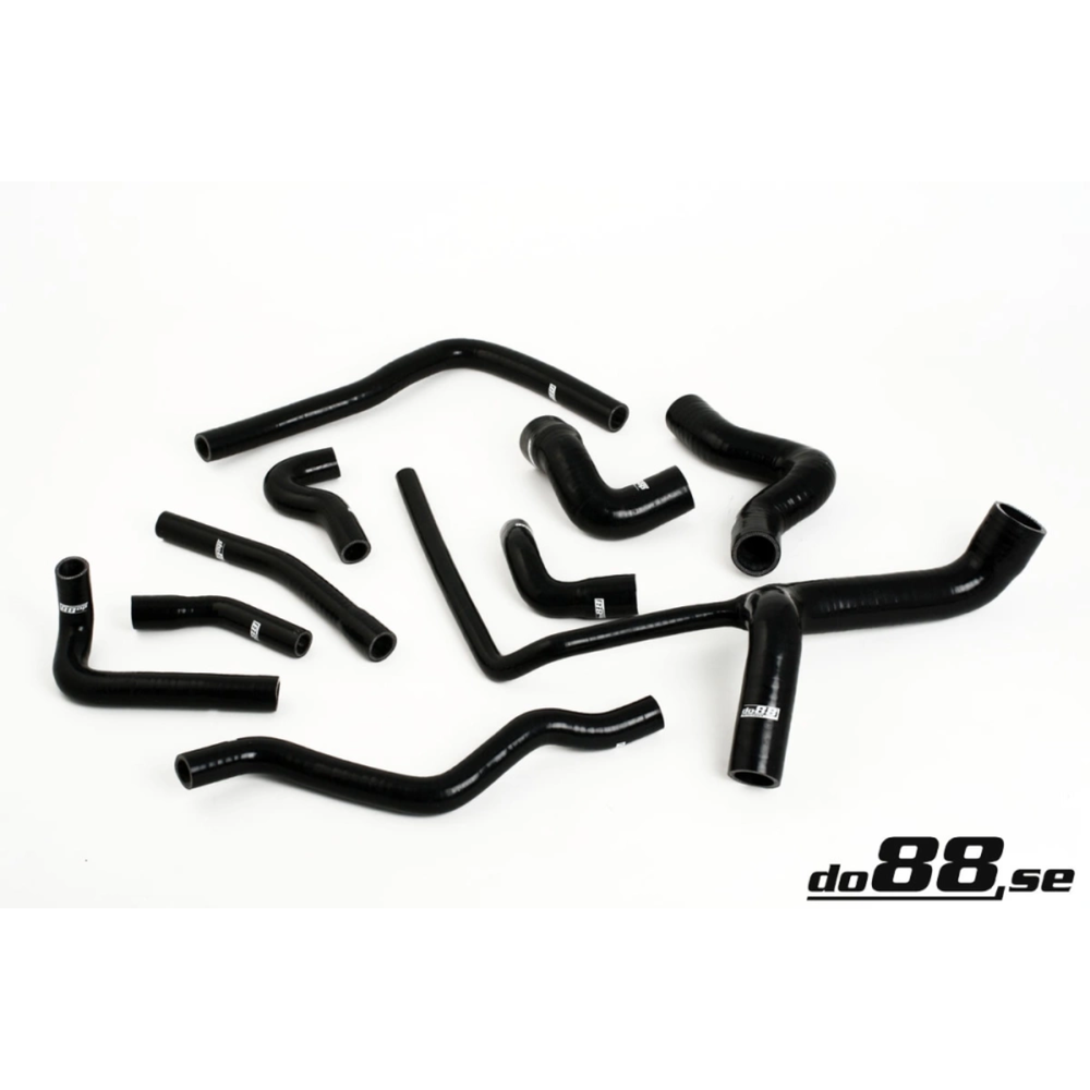 do88 Black Radiator Hoses, Audi S4/S6/A6 2.2T C4 (AAN) 1991-1997