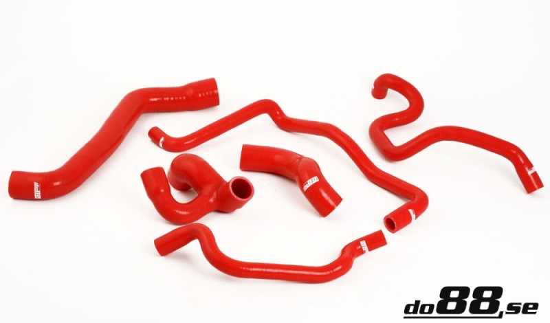 do88 Red Coolant Hoses, Opel Calibra 2.0T / Vectra A 2.0T (C20LET) 1989–1997