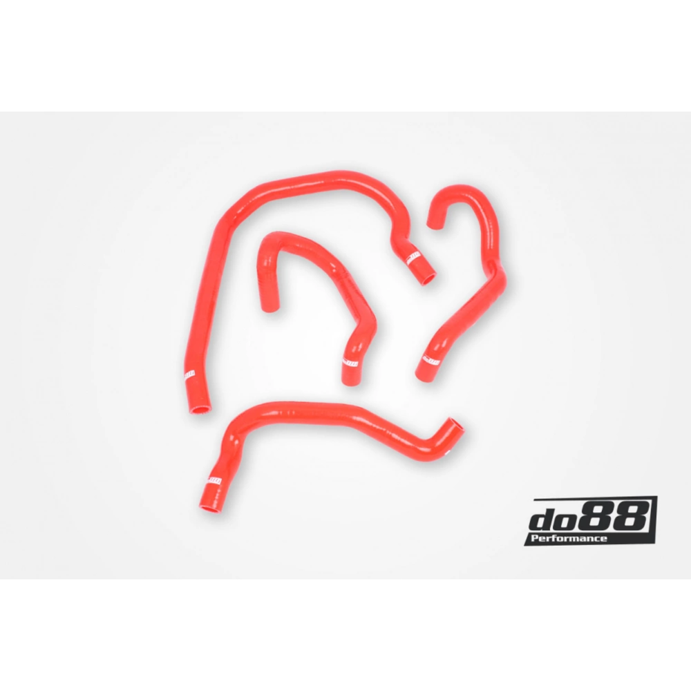 do88 Red Remote Radiator Coolant Hoses (Left), Audi/Seat/Volkswagen 2.0T (MQB)