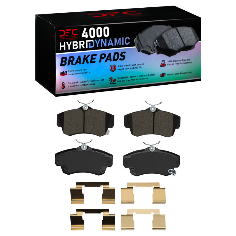 DFC 4000 HybriDynamic Front Brake Pads and Hardware Kit, Chrysler PT Cruiser 2003-2009