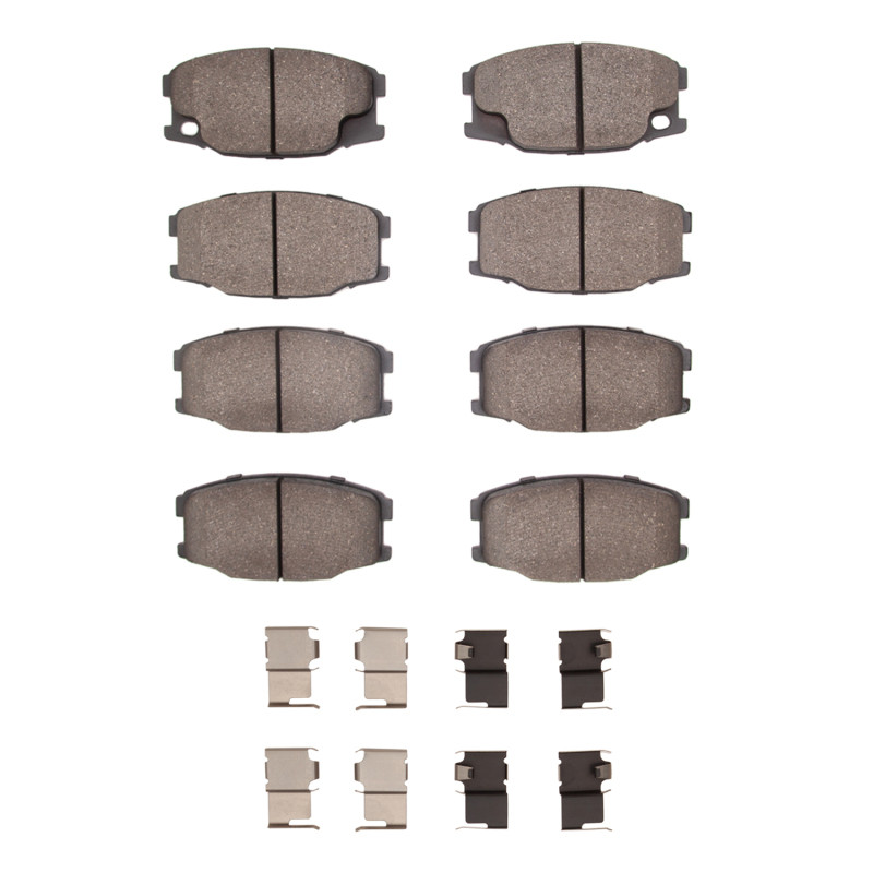 DFC 4000 HybriDynamic Front/Rear Brake Pads and Hardware Kit, Mitsubishi Fuso FE / 1995-2004