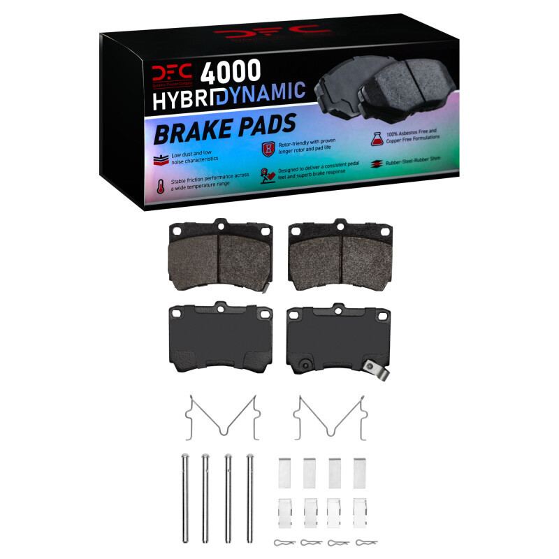 DFC 90-02 Ford Escort Front 4000 HybriDynamic Brake Pads and Hardware Kit