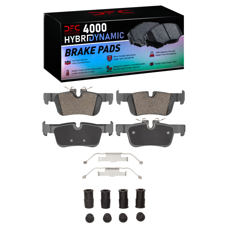 DFC 4000 HybriDynamic Rear Brake Pads and Hardware Kit, BMW 220i (Mexico) 2014-2025