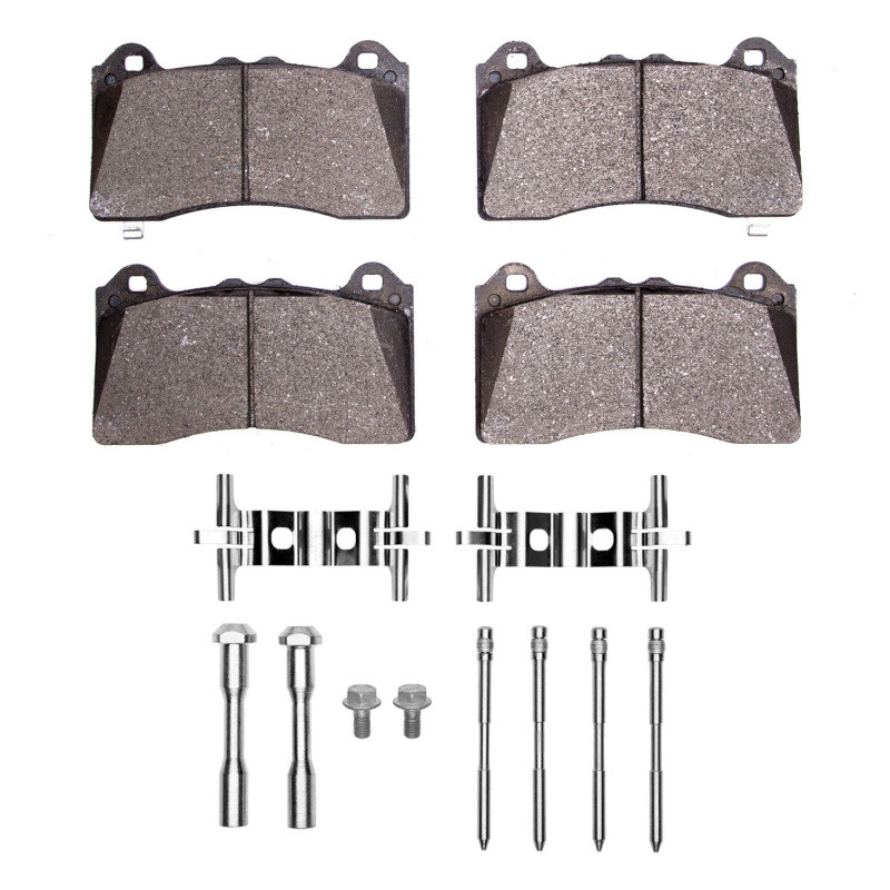 DFC 5000 Advanced Low-Metallic Front Brake Pads and Hardware Kit, Ford Focus 2016-2018