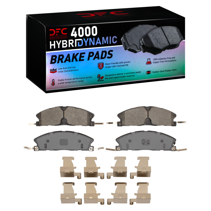 DFC 4000 HybriDynamic Front Brake Pads and Hardware Kit, Ford Police Interceptor Sedan 2013-2019