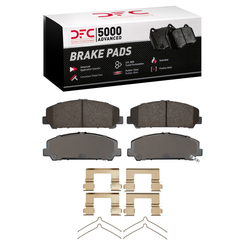 DFC 5000 Advanced Ceramic Front Brake Pads and Hardware Kit, Nissan Titan 2005-2024