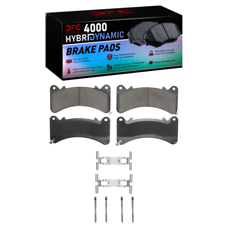 DFC 4000 HybriDynamic Front Brake Pads and Hardware Kit, Cadillac Escalade ESV 2014-2025