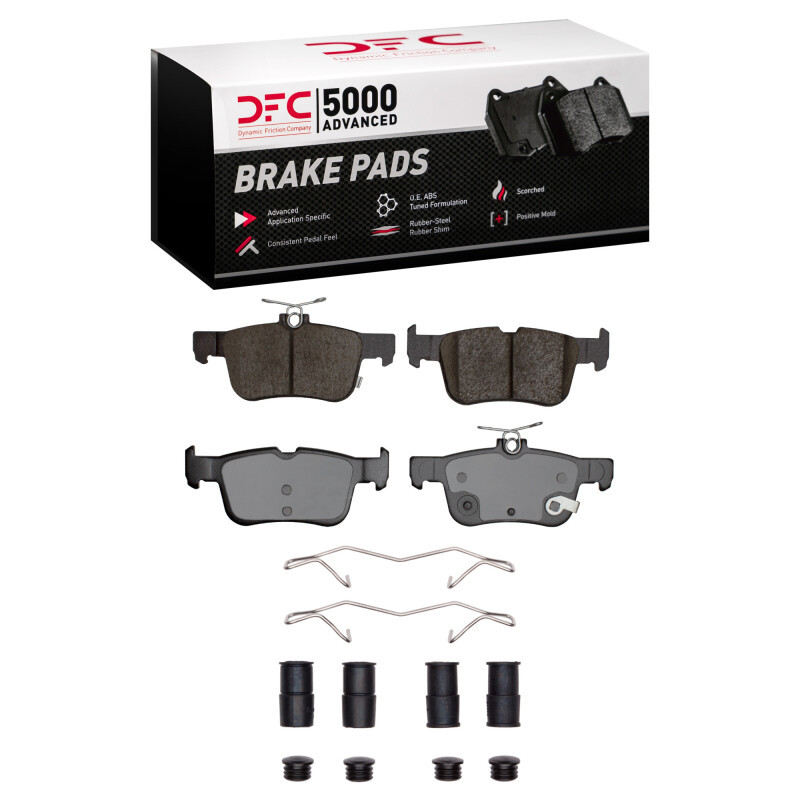 DFC 5000 Advanced Ceramic Rear Brake Pads and Hardware Kit, Ford Maverick 2020-2025
