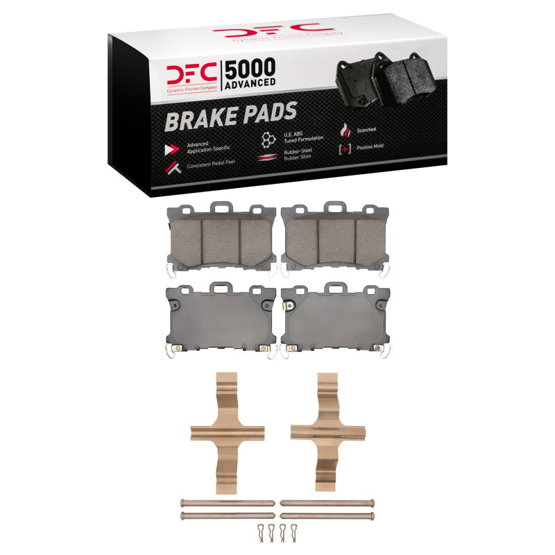 DFC 5000 Advanced Low-Metallic Front Brake Pads and Hardware Kit, Nissan Z 2024-2025