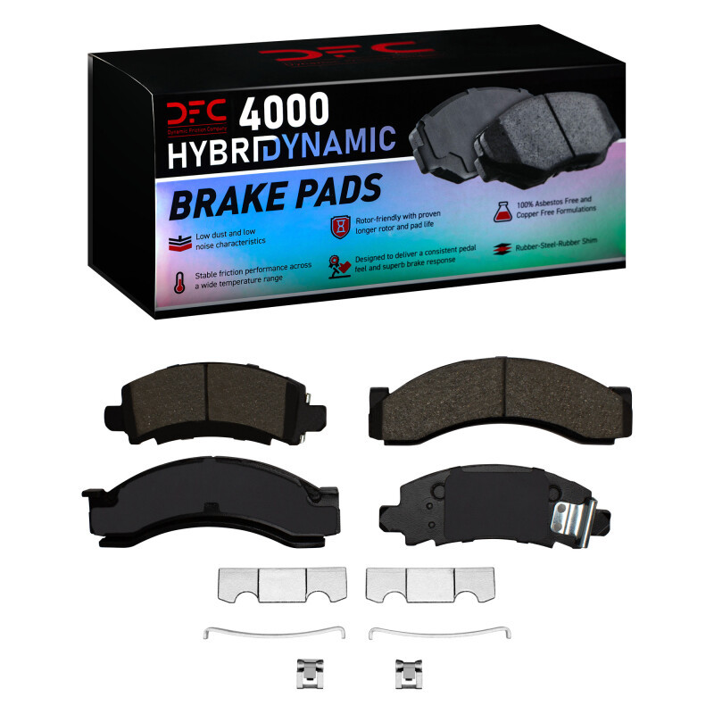 DFC 4000 HybriDynamic Front/Rear Brake Pads and Hardware Kit, Chevrolet K30 / 1971-2005