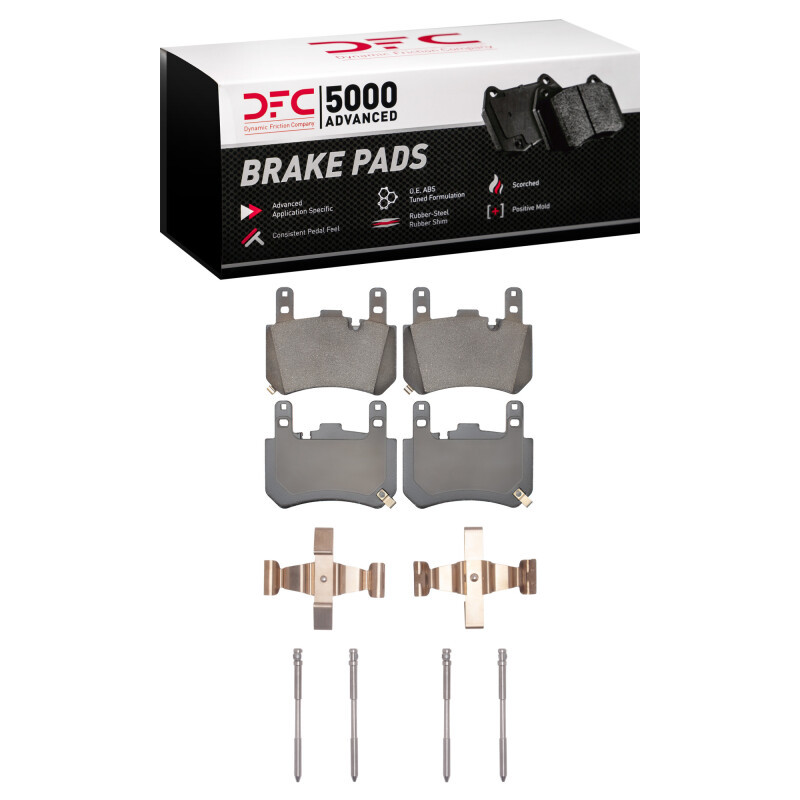 DFC 5000 Advanced Low-Metallic Rear Brake Pads and Hardware Kit, Chevrolet Corvette 2023-2025
