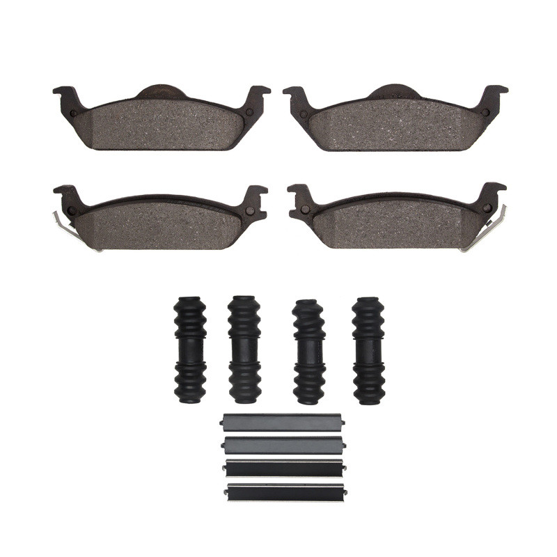 DFC 5000 Advanced Semi-Metallic Rear Brake Pads and Hardware Kit, Dodge Dakota 4WD 2003-2004