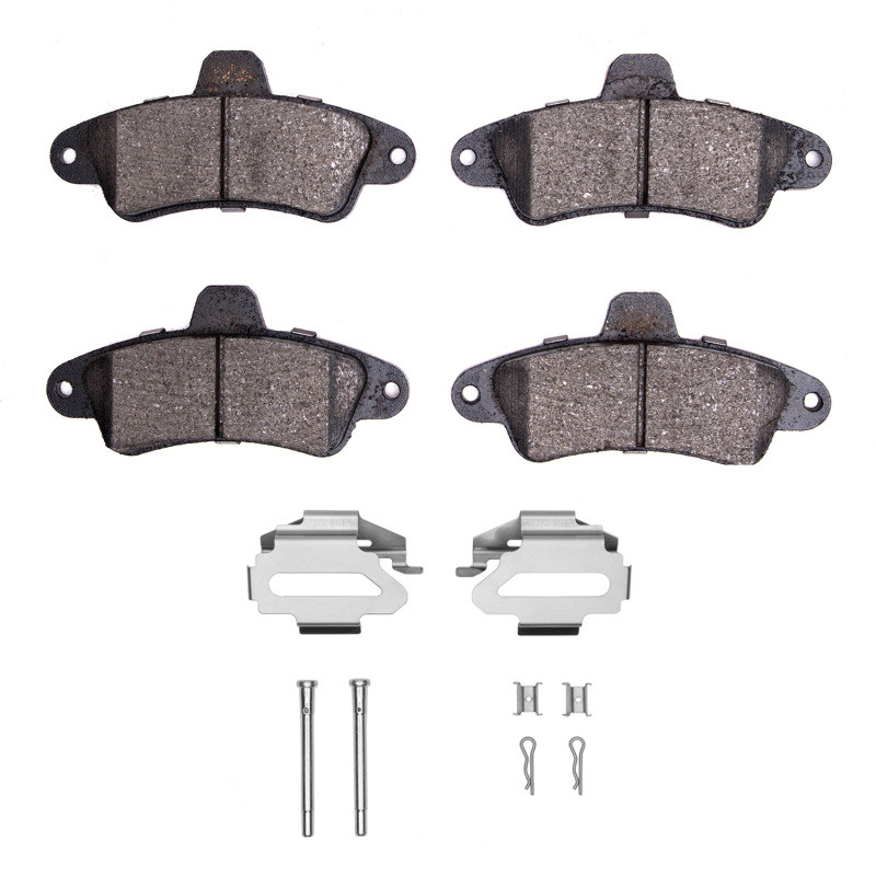 DFC 5000 Advanced Low-Metallic Rear Brake Pads and Hardware Kit, Ford Contour 1995-2000