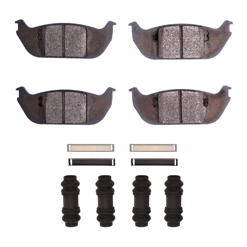 DFC 5000 Advanced Semi-Metallic Rear Brake Pads and Hardware Kit, Lincoln Aviator 2003-2005