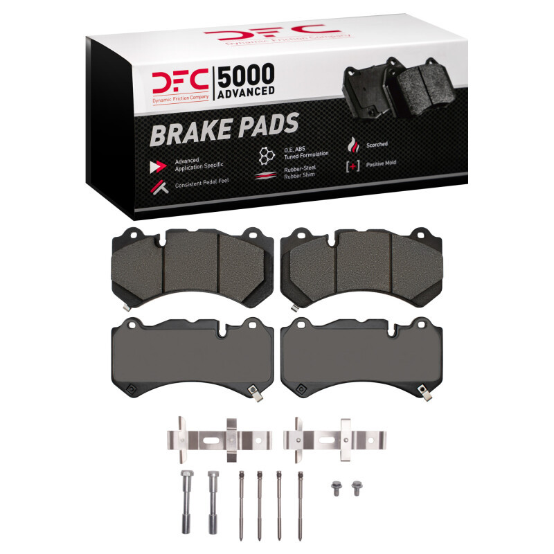 DFC 5000 Advanced Low-Metallic Front Brake Pads and Hardware Kit, Cadillac CT4 2022-2025