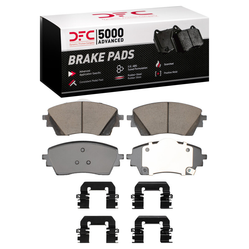 DFC 5000 Advanced Ceramic Front Brake Pads and Hardware Kit, Hyundai Kona EV 2024-2025