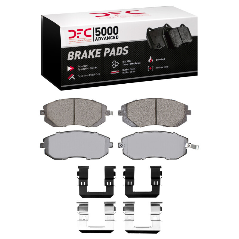 DFC 5000 Advanced Ceramic Front Brake Pads and Hardware Kit, Saab 9-2X 2002-2012