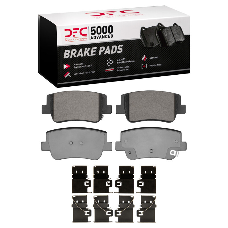 DFC 5000 Advanced Ceramic Rear Brake Pads and Hardware Kit, Hyundai Sonata 2021-2025