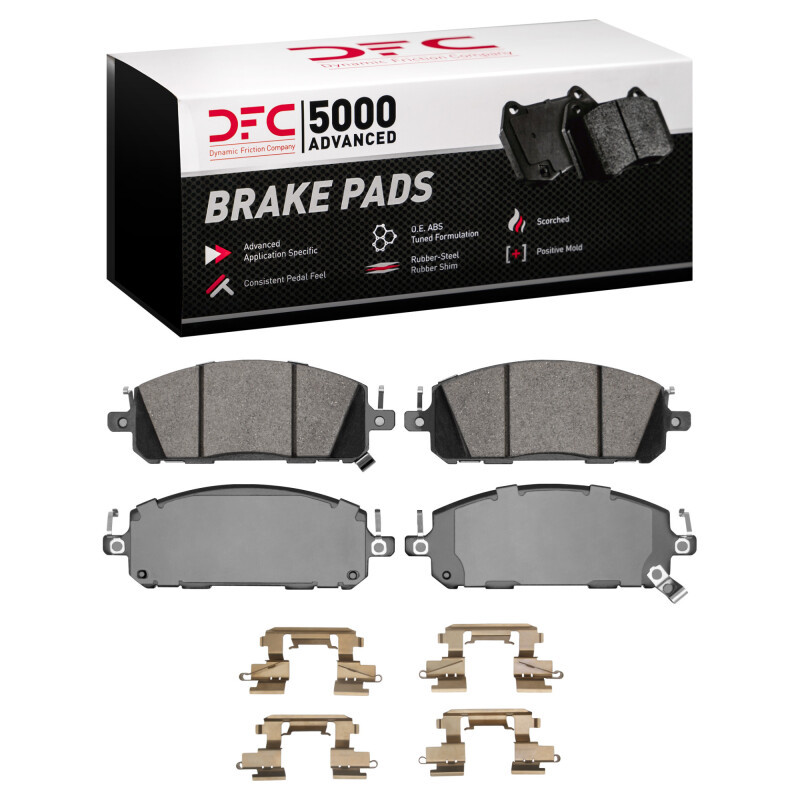 DFC 5000 Advanced Ceramic Front Brake Pads and Hardware Kit, Infiniti QX60 2021-2025