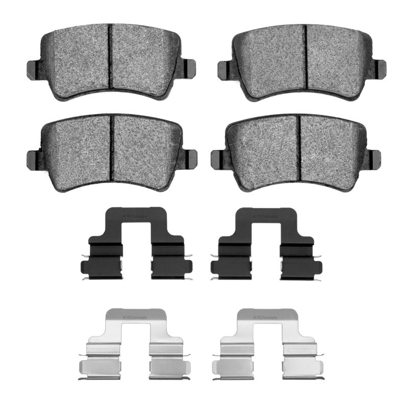 DFC 4000 HybriDynamic Rear Brake Pads and Hardware Kit, Land Rover Range Rover Evoque 2007-2018