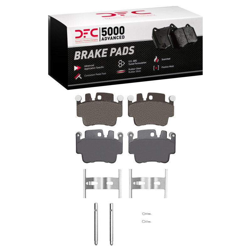 DFC 5000 Advanced Low-Metallic Front/Rear Brake Pads and Hardware Kit, Porsche Boxster / 1998-2005