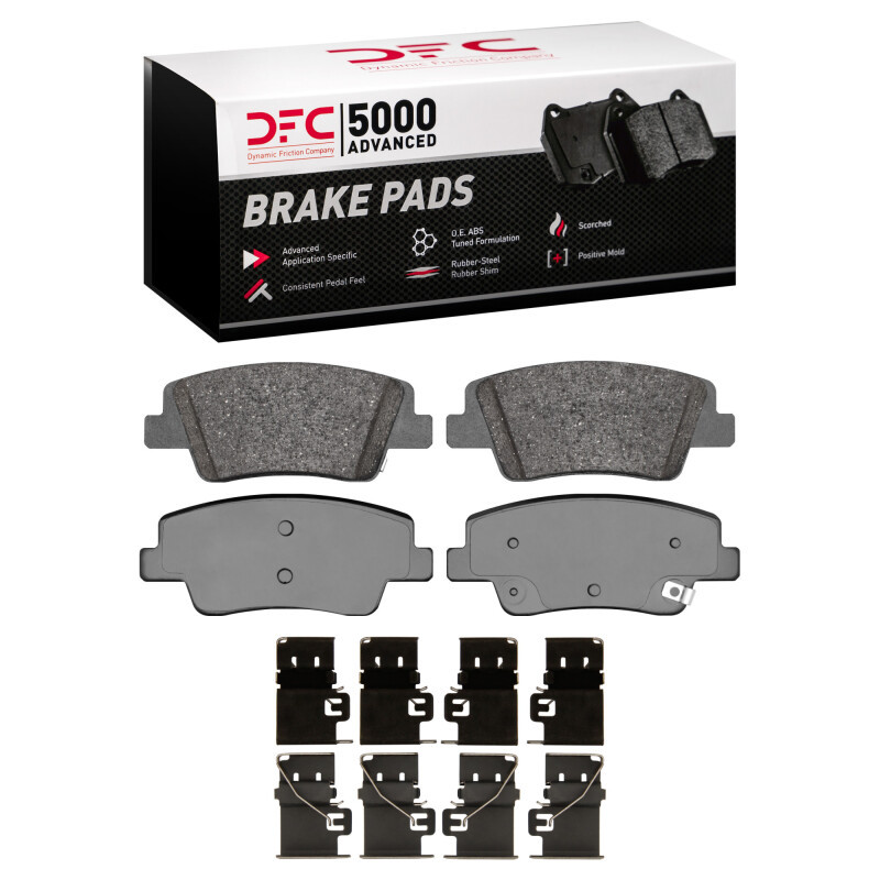 DFC 5000 Advanced Ceramic Rear Brake Pads and Hardware Kit, Genesis GV70 2021-2026