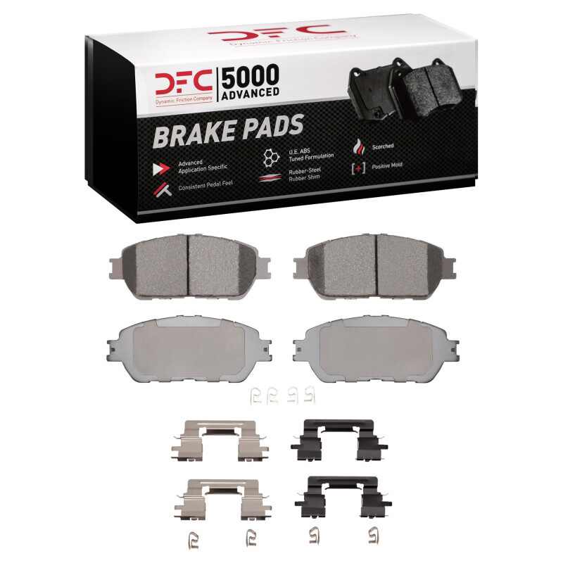 DFC 5000 Advanced Ceramic Front Brake Pads and Hardware Kit, Lexus ES300 2002-2006