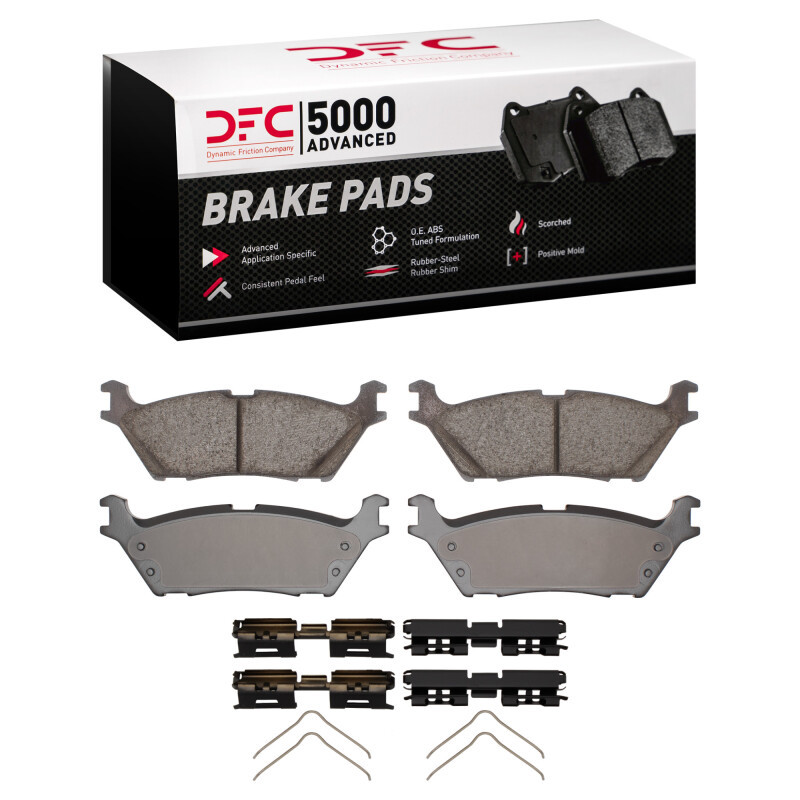 DFC 5000 Advanced Ceramic Rear Brake Pads and Hardware Kit, Ford Expedition 2021-2025