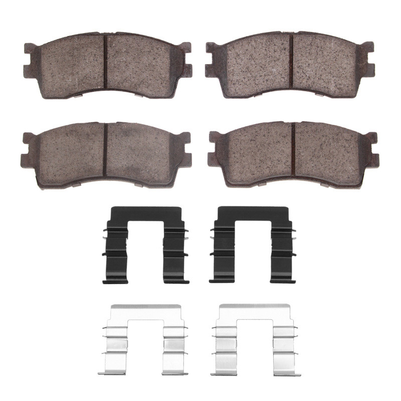 DFC 5000 Advanced Ceramic Front Brake Pads and Hardware Kit, Kia Rio 2001-2005