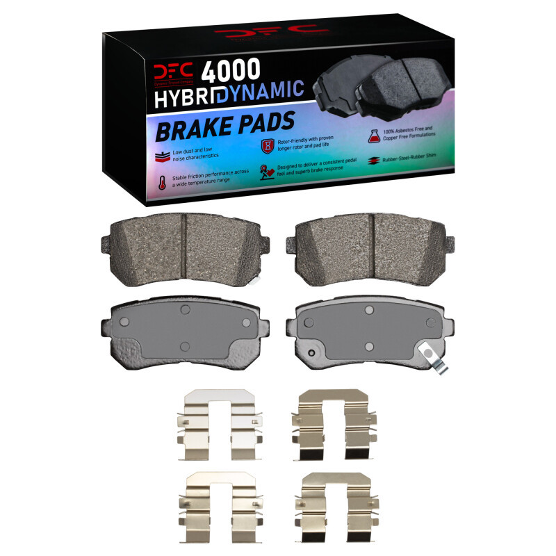 DFC 06-19 Dodge Attitude (Mexico) Rear 4000 HybriDynamic Brake Pads and Hardware Kit