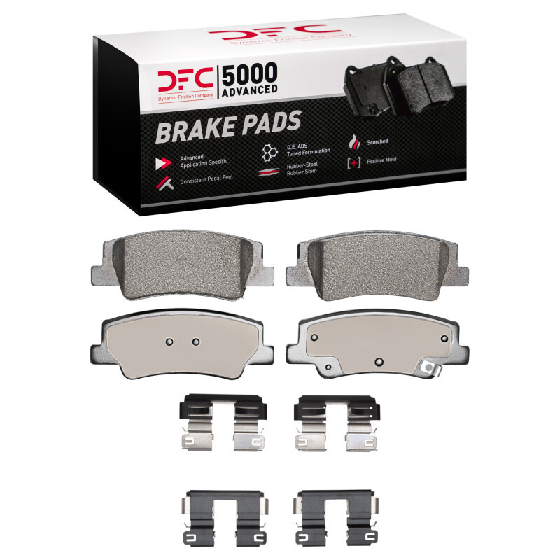 DFC 5000 Advanced Ceramic Rear Brake Pads and Hardware Kit, Hyundai Sonata 2020-2025