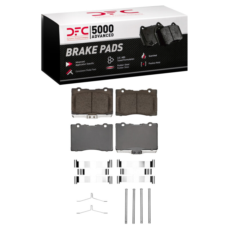 DFC 5000 Advanced Low-Metallic Front Brake Pads and Hardware Kit, Acura RL 2005-2012