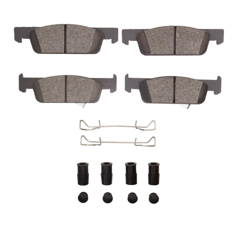 DFC 4000 HybriDynamic Front Brake Pads and Hardware Kit, Smart Fortwo 2016-2019