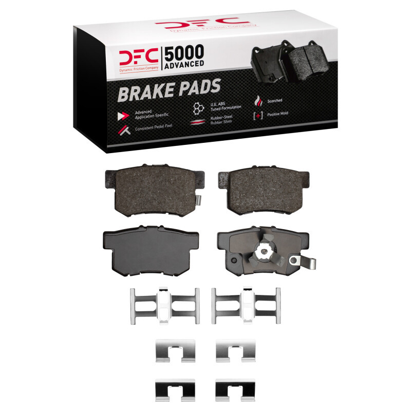 DFC 5000 Advanced Ceramic Rear Brake Pads and Hardware Kit, Honda CR-V 2005-2016