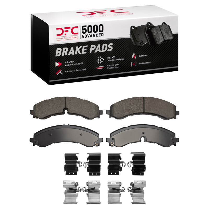 DFC 5000 Advanced Ceramic Front/Rear Brake Pads and Hardware Kit, Chevrolet Silverado 2500 HD / Ceramic 2020-2025
