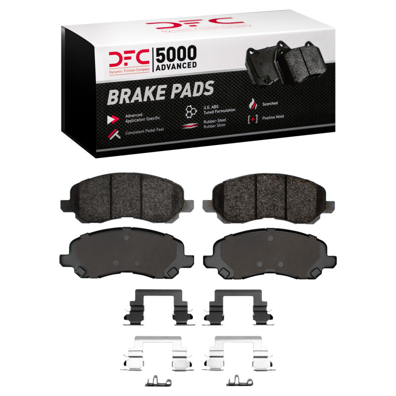 DFC 5000 Advanced Ceramic Front Brake Pads and Hardware Kit, Chrysler Sebring 2000-2025