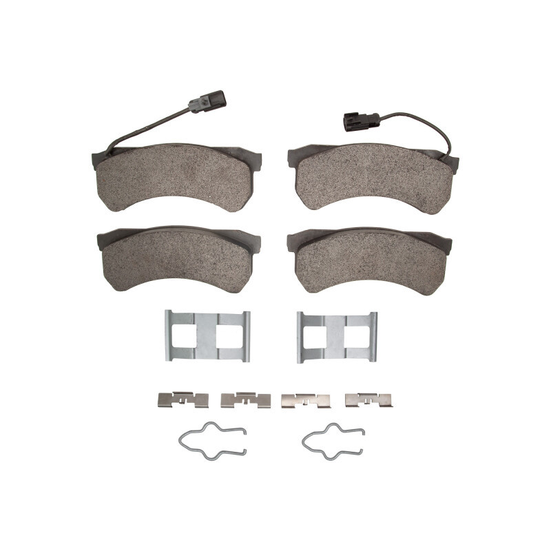 DFC 4000 HybriDynamic Front/Rear Brake Pads and Hardware Kit, Freightliner MT55 / 2016-2024