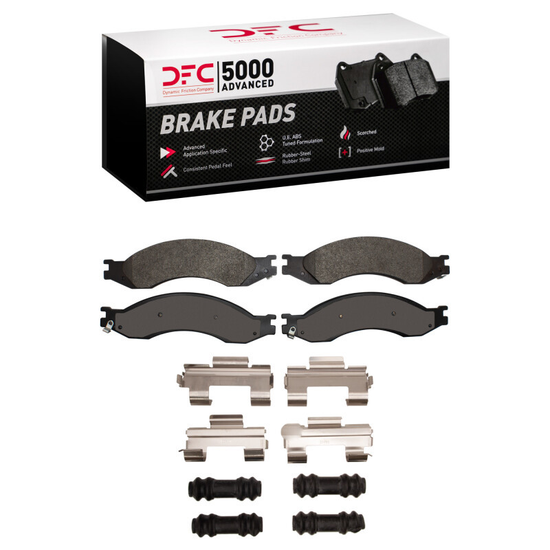 DFC 5000 Advanced Semi-Metallic Front/Rear Brake Pads and Hardware Kit, Chevrolet C5500 Kodiak / 2003-2010