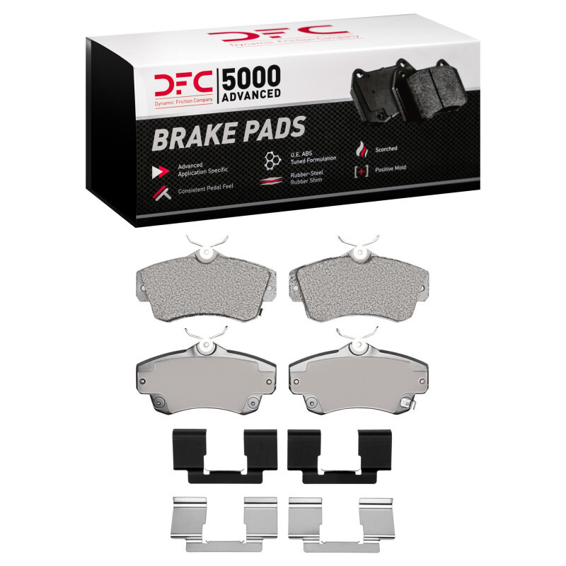 DFC 5000 Advanced Semi-Metallic Front Brake Pads and Hardware Kit, Chrysler PT Cruiser 2001-2010