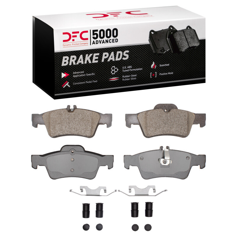 DFC 5000 Advanced Ceramic Rear Brake Pads and Hardware Kit, Mercedes-Benz SL550 2009-2018