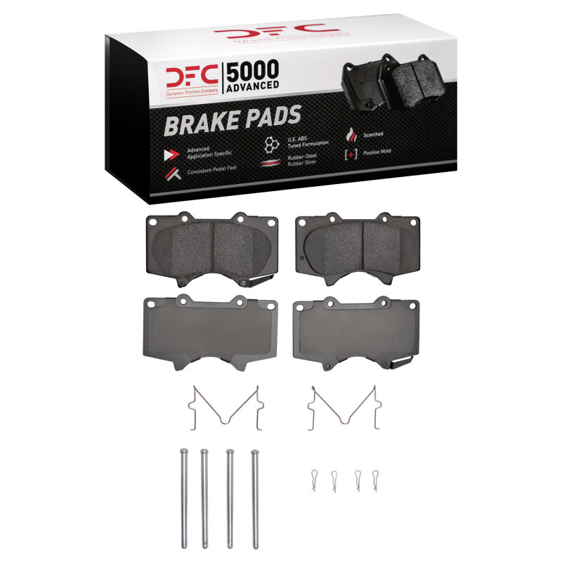 DFC 5000 Advanced Ceramic Front Brake Pads and Hardware Kit, JAC Frison 2000-2025
