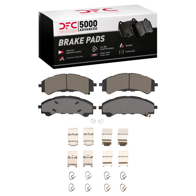 DFC 5000 Advanced Ceramic Front Brake Pads and Hardware Kit, Ford Bronco 2019-2025