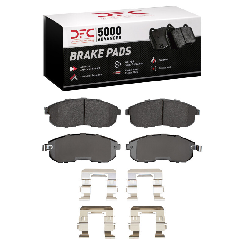 DFC 5000 Advanced Ceramic Front Brake Pads and Hardware Kit, Suzuki SX4 Crossover 2007-2014