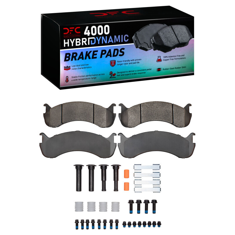DFC 4000 HybriDynamic Front/Rear Brake Pads and Hardware Kit, Beaver Motorcoach Monterey / 1998-2024