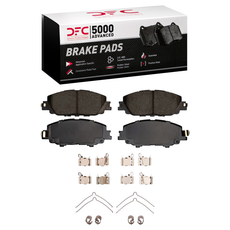 DFC 5000 Advanced Ceramic Front Brake Pads and Hardware Kit, Toyota Prius Prime 2019-2025