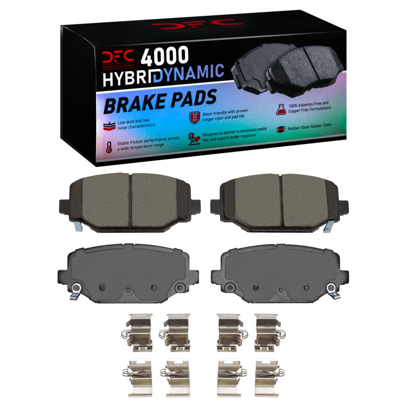 DFC 4000 HybriDynamic Rear Brake Pads and Hardware Kit, Chrysler Town & Country 2012-2020
