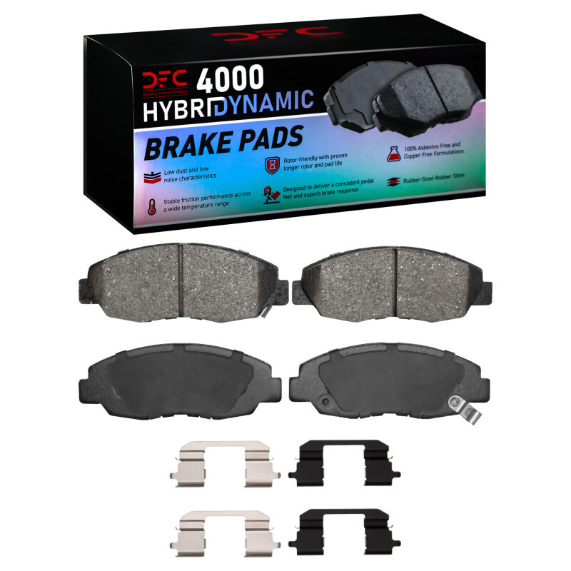 DFC 98-02 Honda Accord Coupe Front 4000 HybriDynamic Brake Pads and Hardware Kit