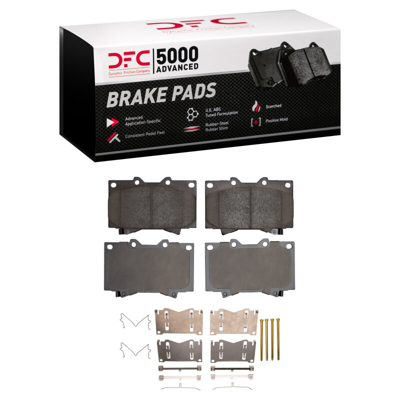 DFC 5000 Advanced Ceramic Front Brake Pads and Hardware Kit, Lexus LX470 1998-2007