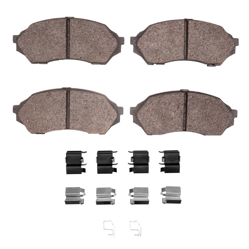 DFC 5000 Advanced Semi-Metallic Front Brake Pads and Hardware Kit, Mazda Protege 1999-2001